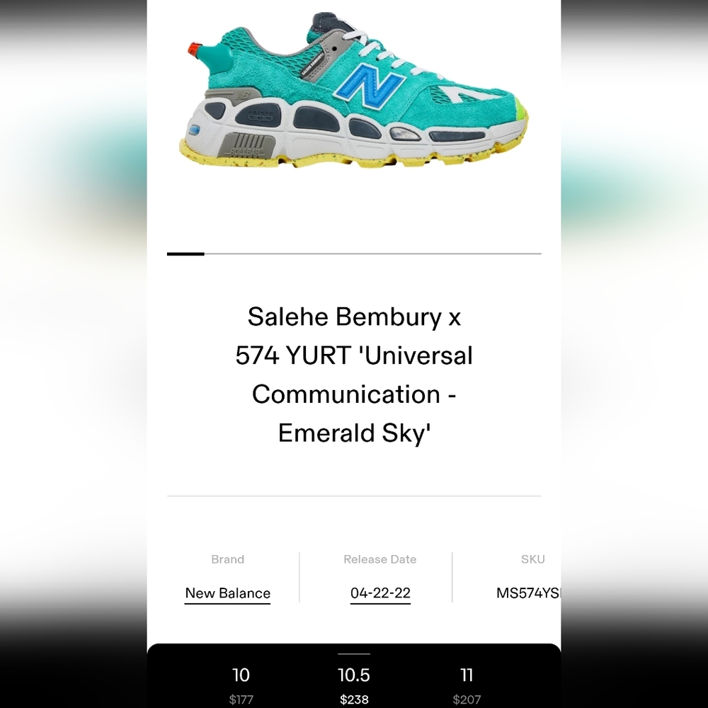 🎯NIB Salehe Bembury New Balance, sz 10.5 - Picture 3 of 12